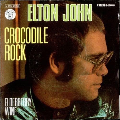 Album cover art for "Crocodile Rock" by Elton John
