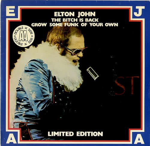 Album cover art for "The Bitch Is Back" by Elton John