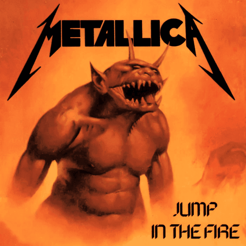 Album cover art for "Jump in the Fire" by Metallica