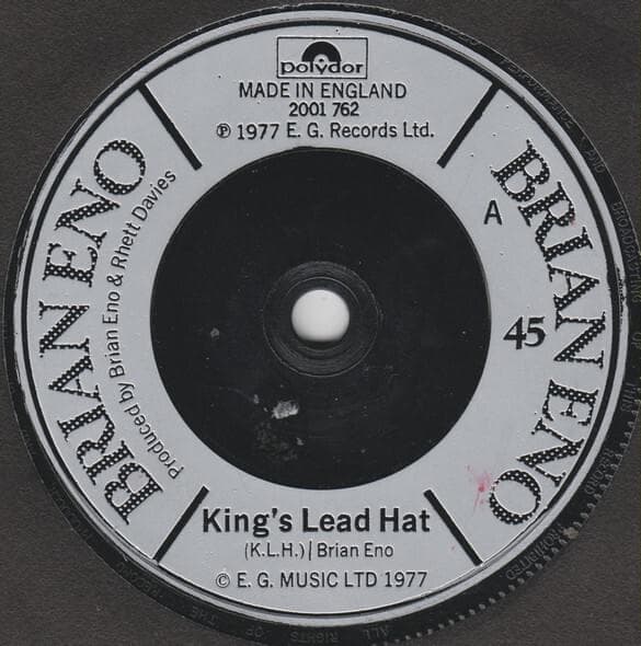 Album cover art for "King's Lead Hat" by Brian Eno