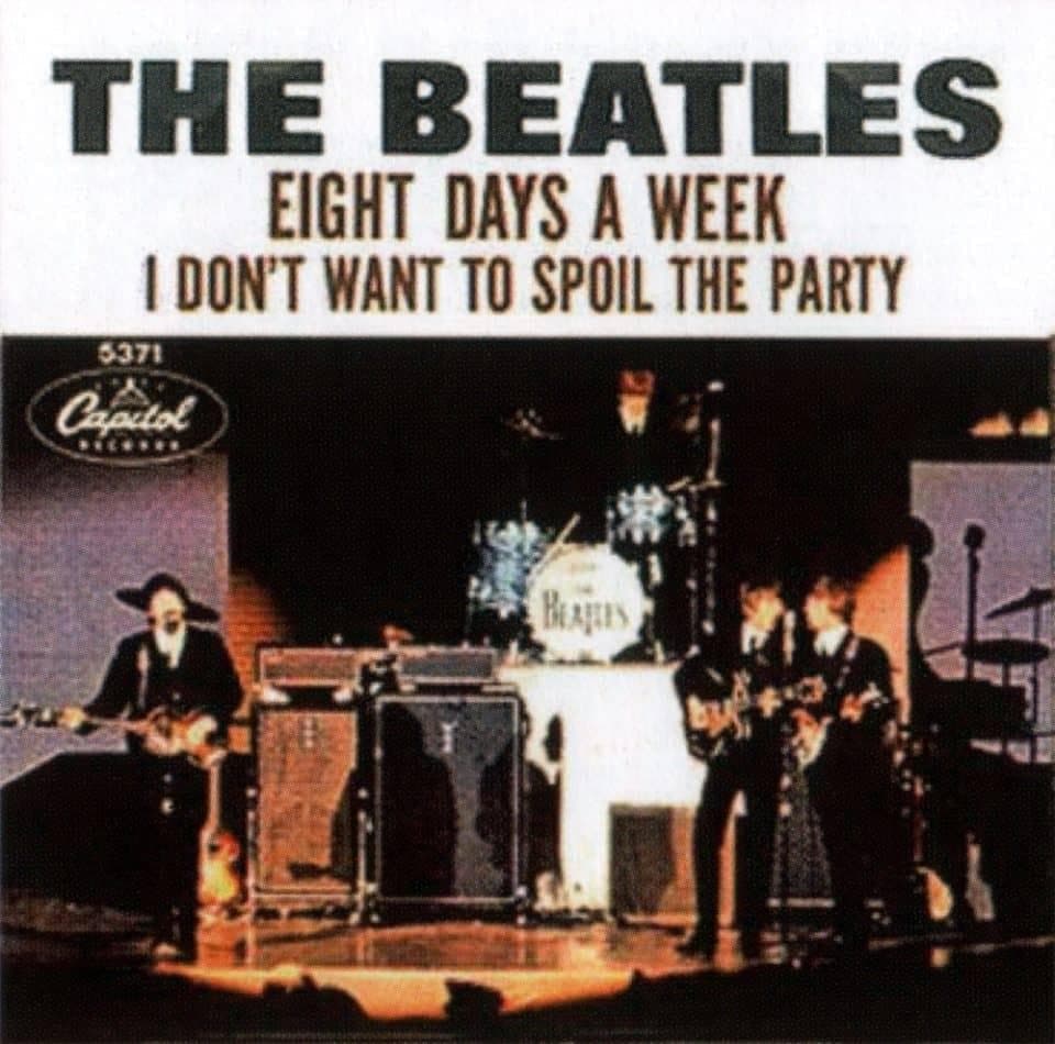 Album cover art for "Eight Days a Week" by The Beatles
