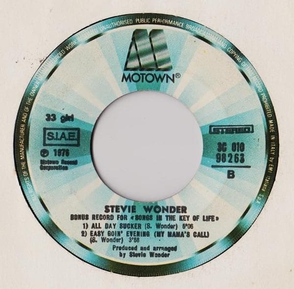 Album cover art for "All Day Sucker" by Stevie Wonder