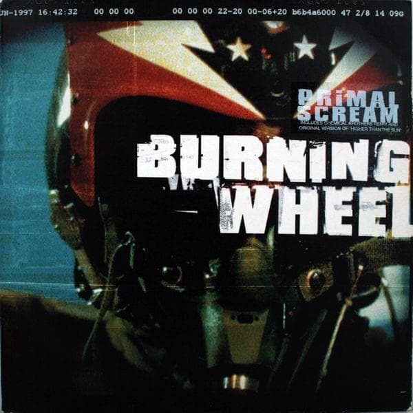 Album cover art for "Burning Wheel" by Primal Scream