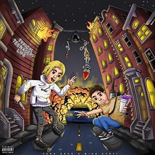 Album cover art for "Runnig from the Cops" by Yung Drug & G TURBO