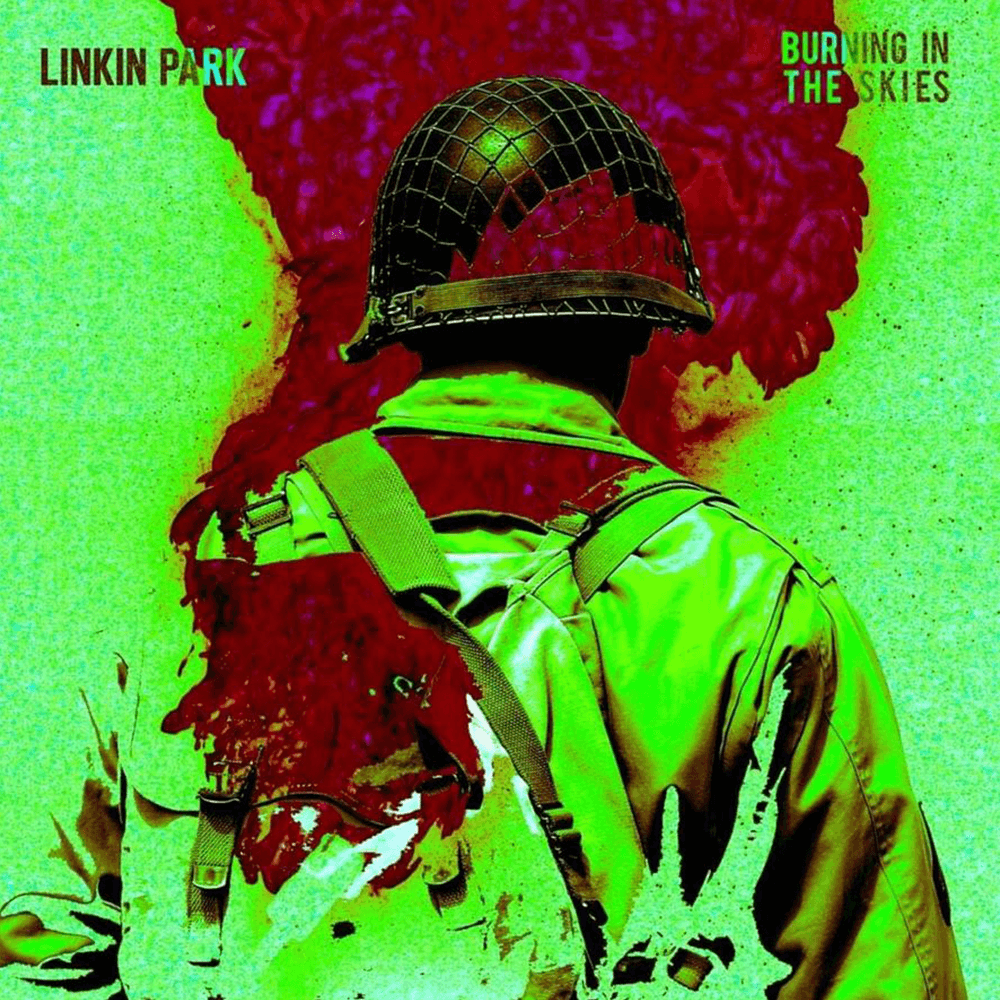 Album cover art for "Burning in the Skies" by Linkin Park