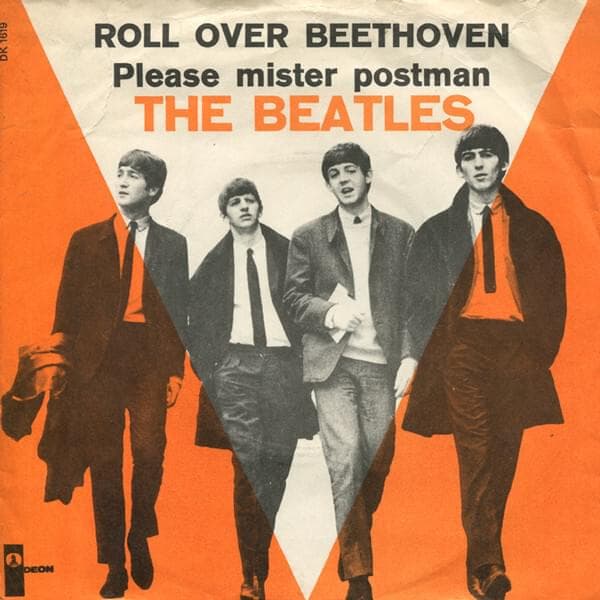 Album cover art for "Roll Over Beethoven" by The Beatles