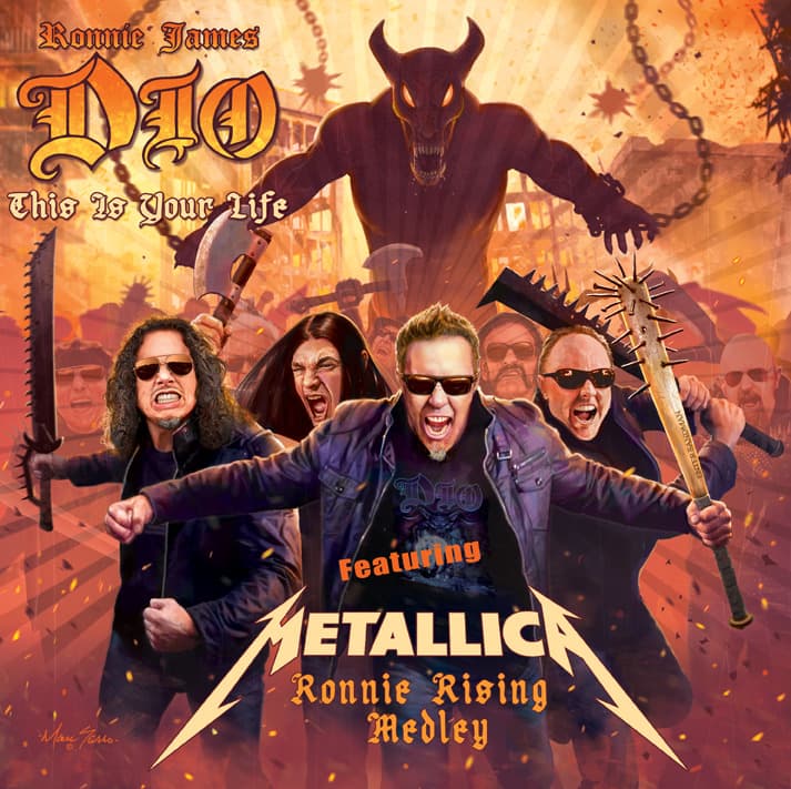 Album cover art for "Ronnie Rising Medley: A Light In the Black / Tarot Woman / Stargazer / Kill the King" by Metallica