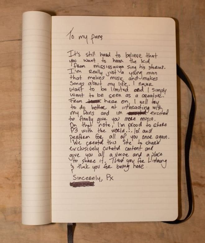 Album cover art for "Thank You Letter (P3)" by PARTYNEXTDOOR