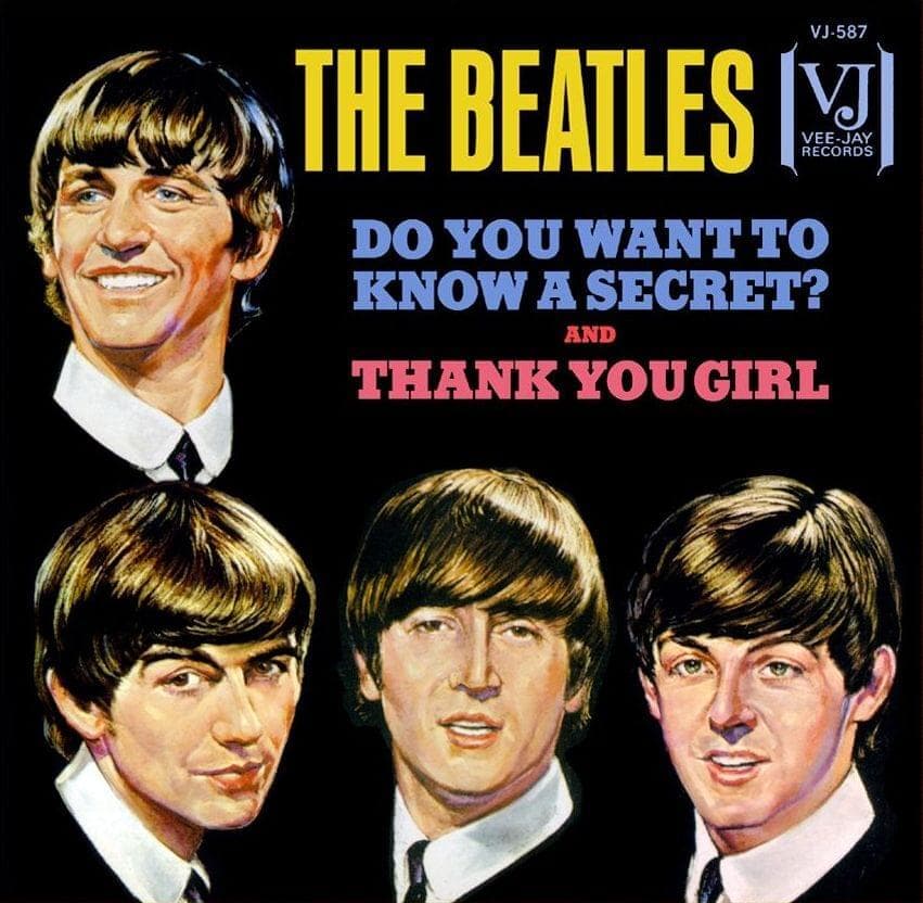 Album cover art for "Do You Want to Know a Secret" by The Beatles