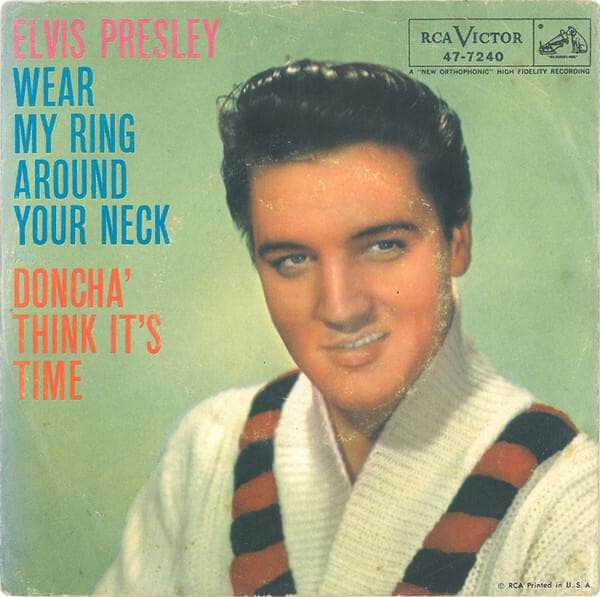 Album cover art for "Doncha' Think It's Time" by Elvis Presley