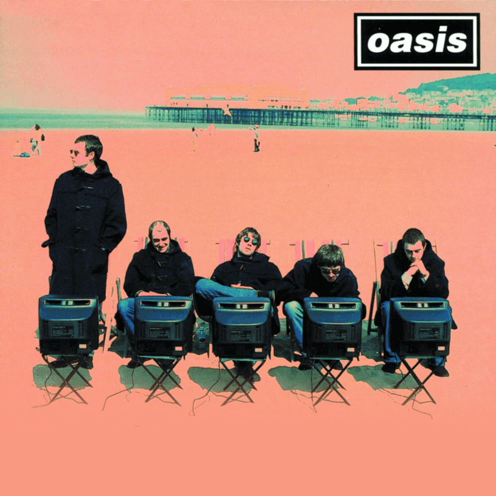 Album cover art for "Roll with It" by Oasis