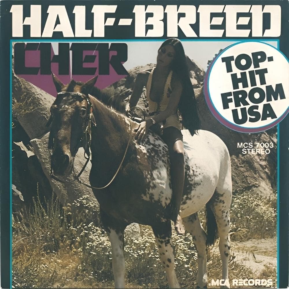 Album cover art for "Half-Breed" by Cher