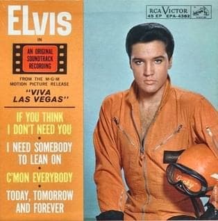 Album cover art for "I Need Somebody to Lean On" by Elvis Presley