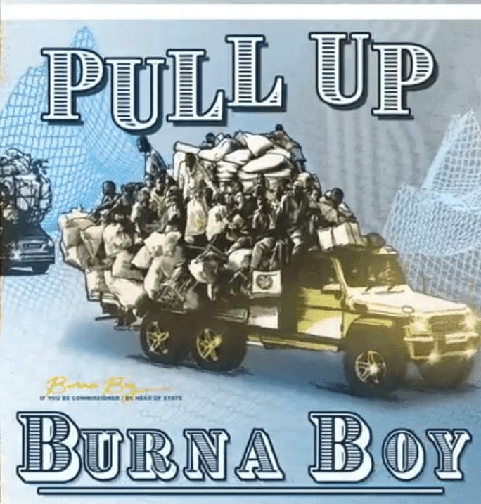 Album cover art for "Pull Up" by Burna Boy