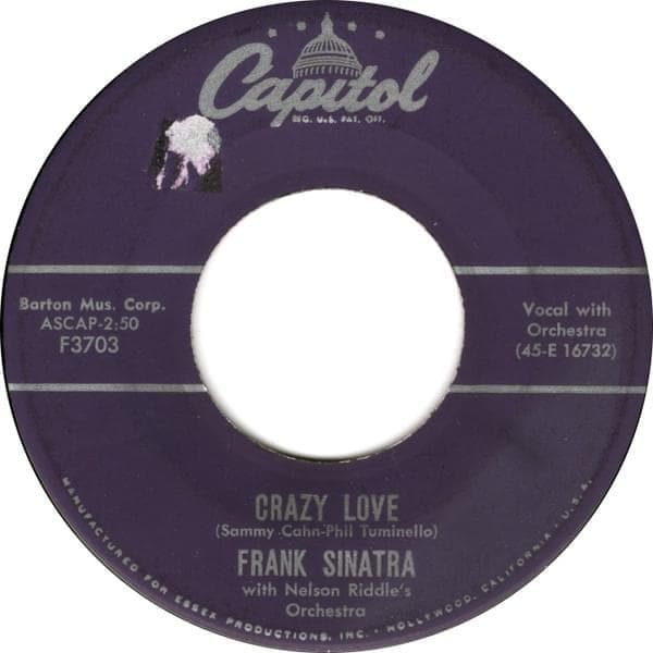 Album cover art for "Crazy Love" by Frank Sinatra