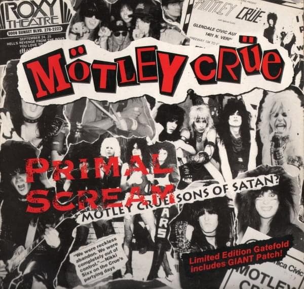 Album cover art for "Primal Scream" by Mötley Crüe
