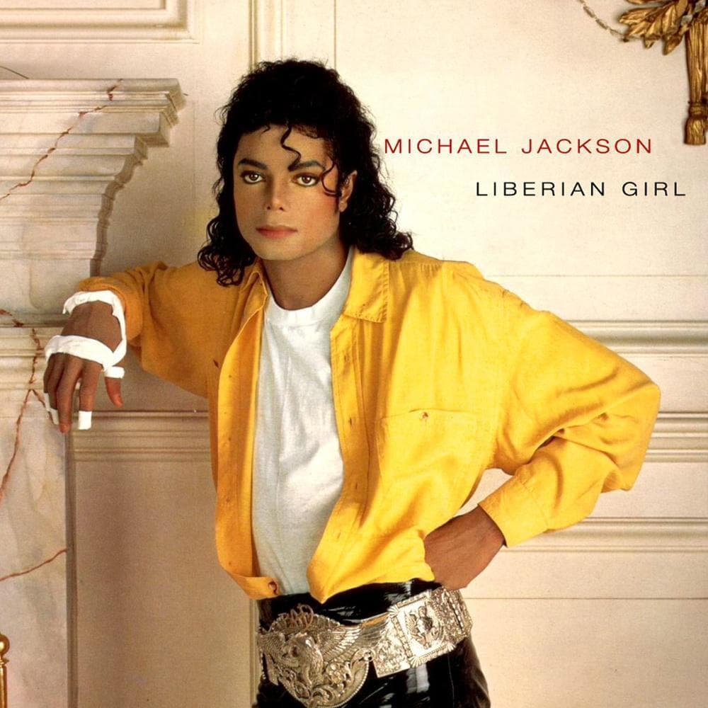 Album cover art for "Liberian Girl" by Michael Jackson
