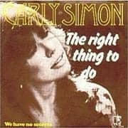 Album cover art for "The Right Thing To Do" by Carly Simon