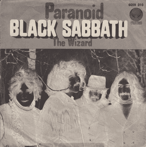Album cover art for "Paranoid" by Black Sabbath