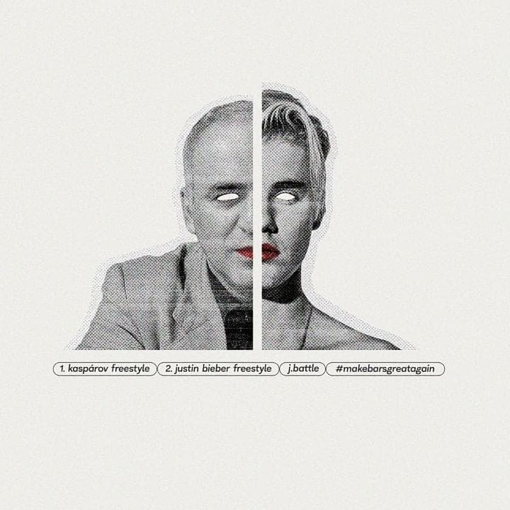 Album cover art for "JUSTIN BIEBER FREESTYLE" by ​​j Battle