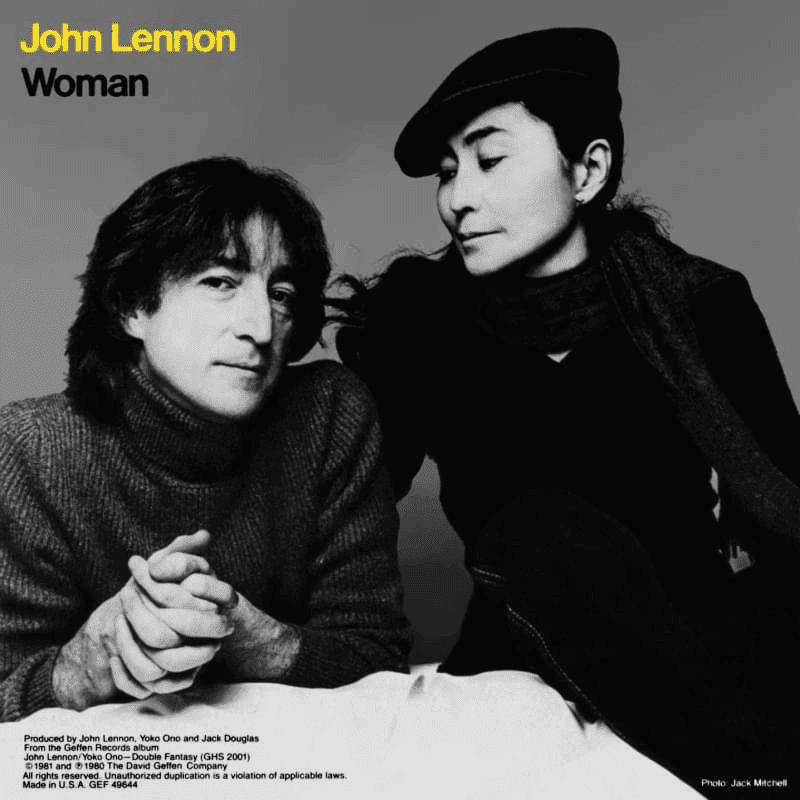 Album cover art for "Woman" by John Lennon