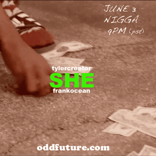Album cover art for "She" by Tyler, The Creator & Frank Ocean