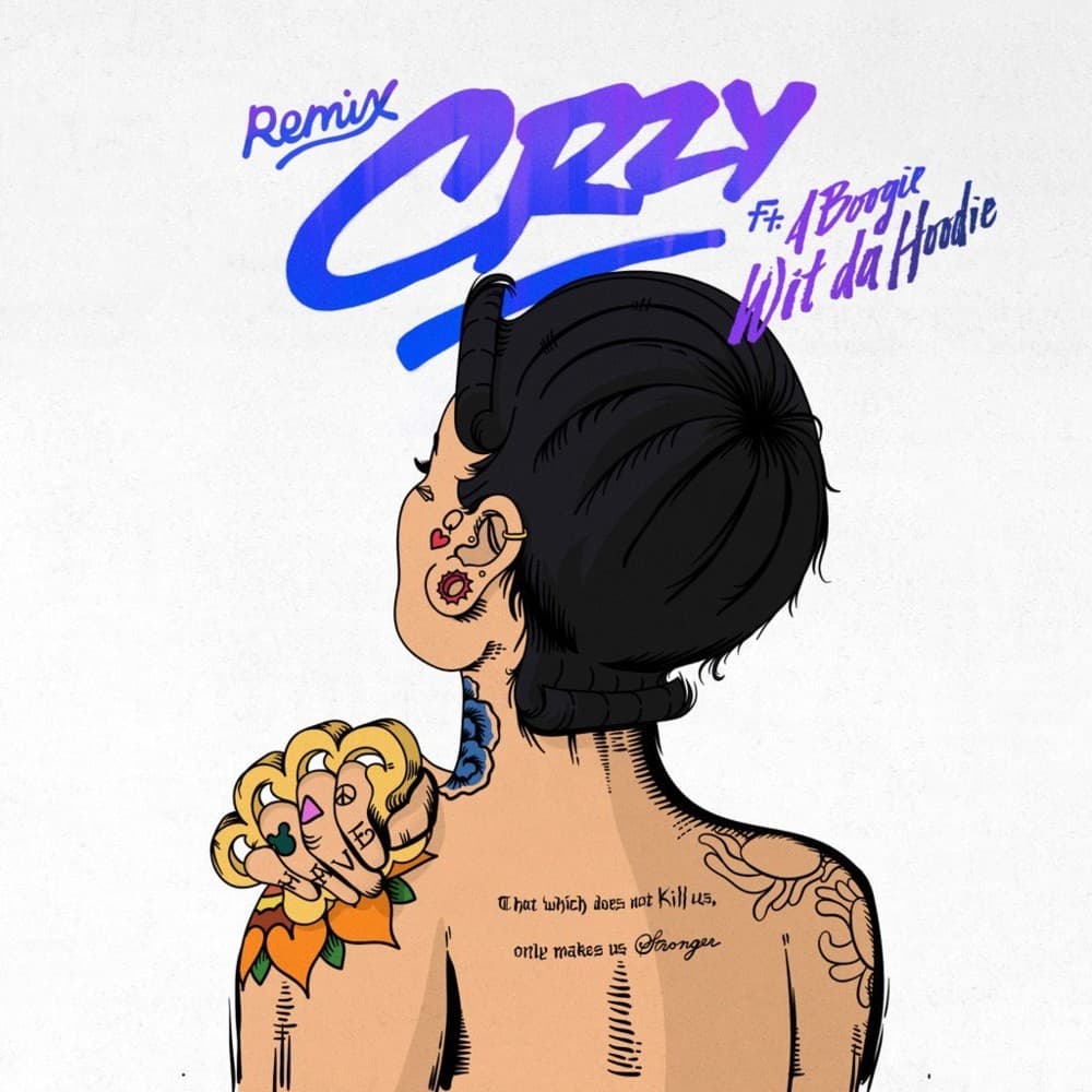 Album cover art for "CRZY (Remix)" by Kehlani & A Boogie wit da Hoodie
