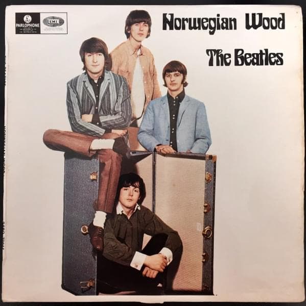 Album cover art for "Norwegian Wood (This Bird Has Flown)" by The Beatles