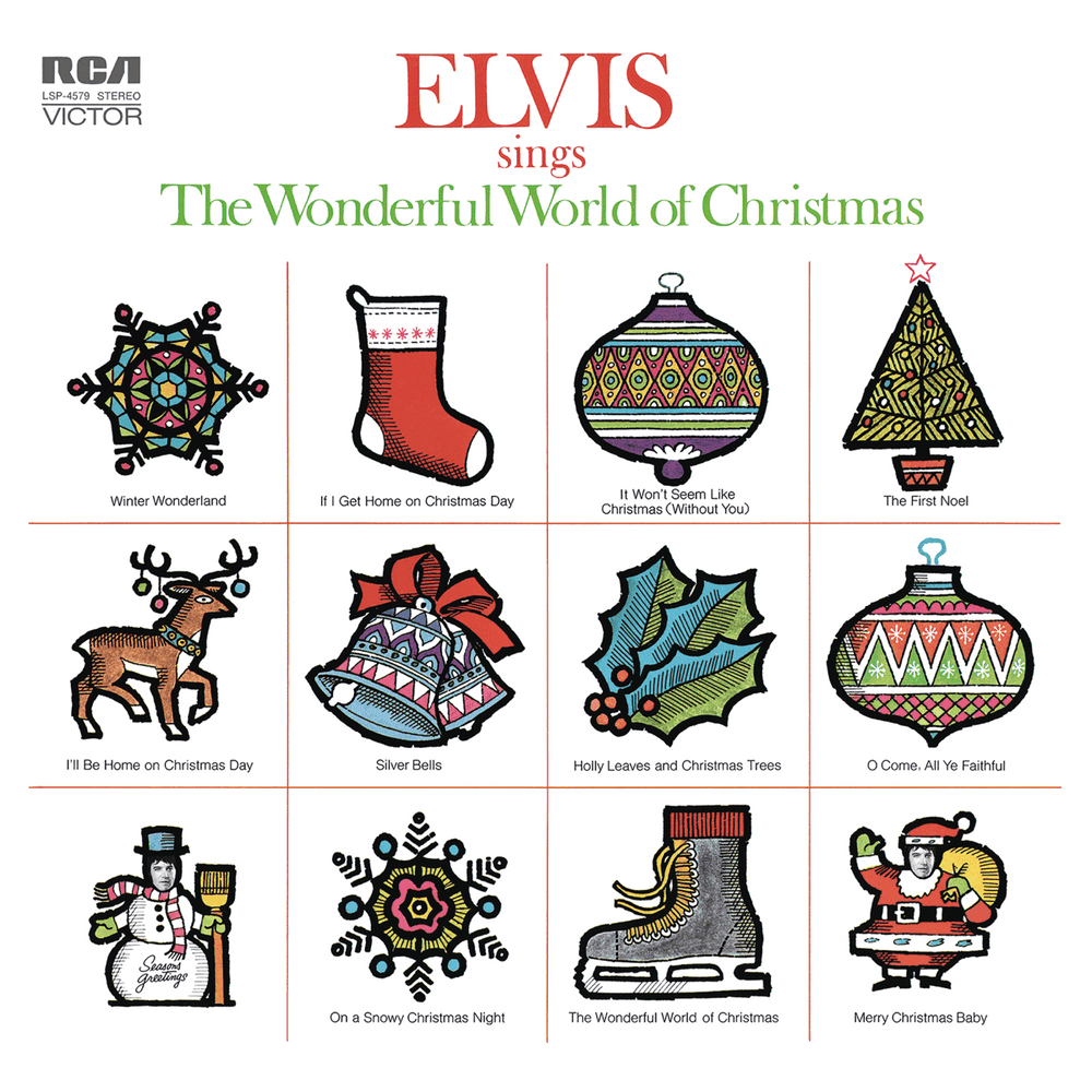 Album cover art for "On a Snowy Christmas Night" by Elvis Presley