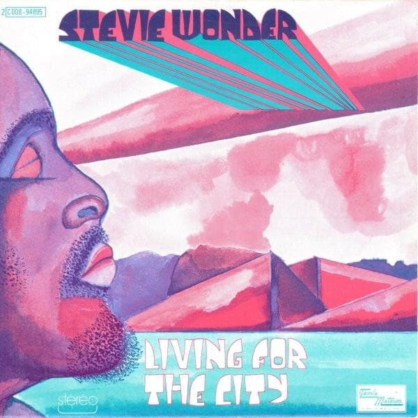 Album cover art for "Living for the City" by Stevie Wonder
