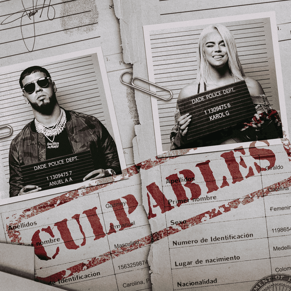 Album cover art for "Culpables" by KAROL G