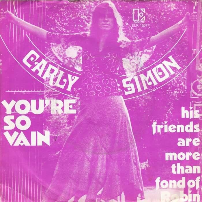 Album cover art for "You're So Vain" by Carly Simon
