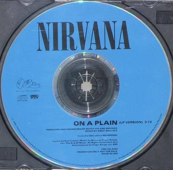 Album cover art for "On a Plain" by Nirvana