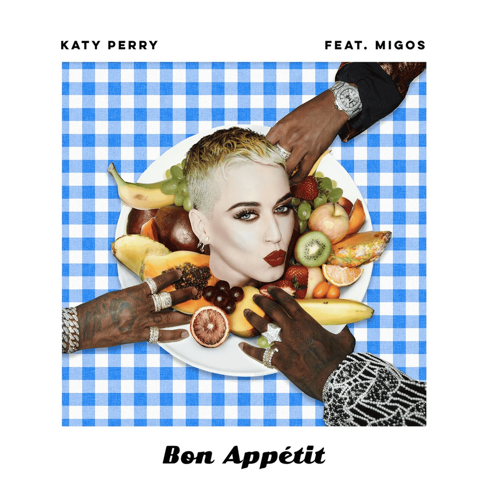 Album cover art for "Bon Appétit" by Katy Perry & Migos