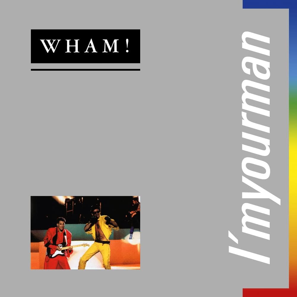 Album cover art for "I'm Your Man" by Wham!