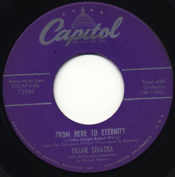 Album cover art for "From Here to Eternity" by Frank Sinatra