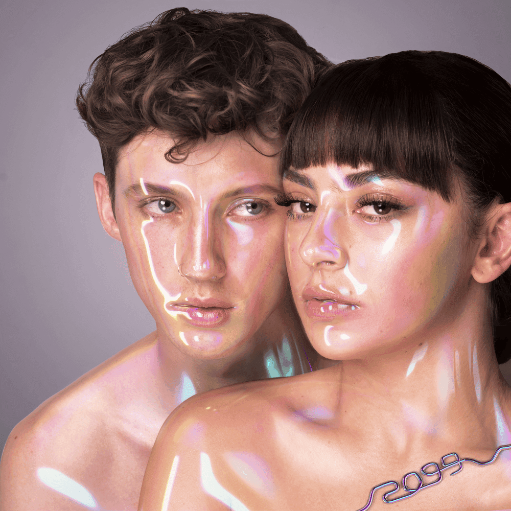 Album cover art for "2099" by Charli xcx & Troye Sivan
