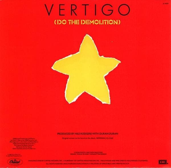 Album cover art for "Vertigo (Do the Demolition)" by Duran Duran