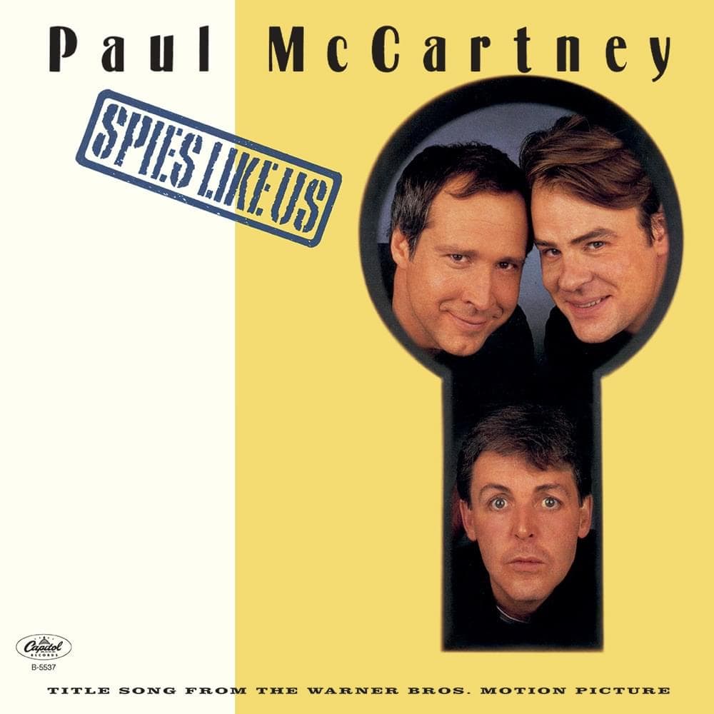 Album cover art for "Spies Like Us" by Paul McCartney
