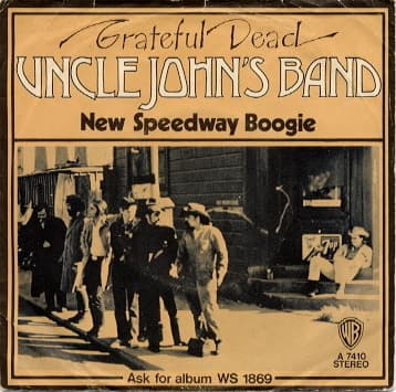 Album cover art for "New Speedway Boogie" by The Grateful Dead