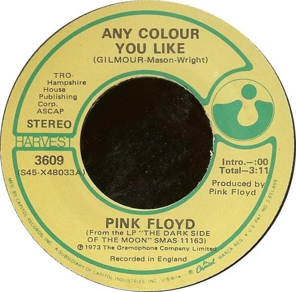 Album cover art for "Any Colour You Like" by Pink Floyd