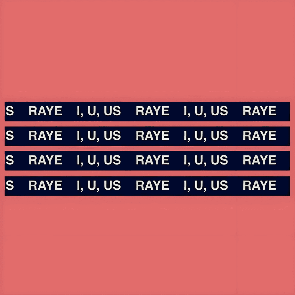 Album cover art for "I, U, Us" by RAYE