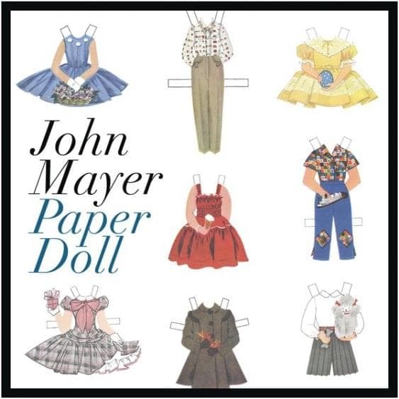 Album cover art for "Paper Doll" by John Mayer