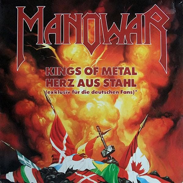 Album cover art for "Kings of Metal" by Manowar