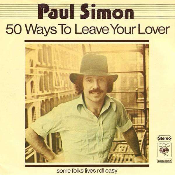 Album cover art for "50 Ways to Leave Your Lover" by Paul Simon