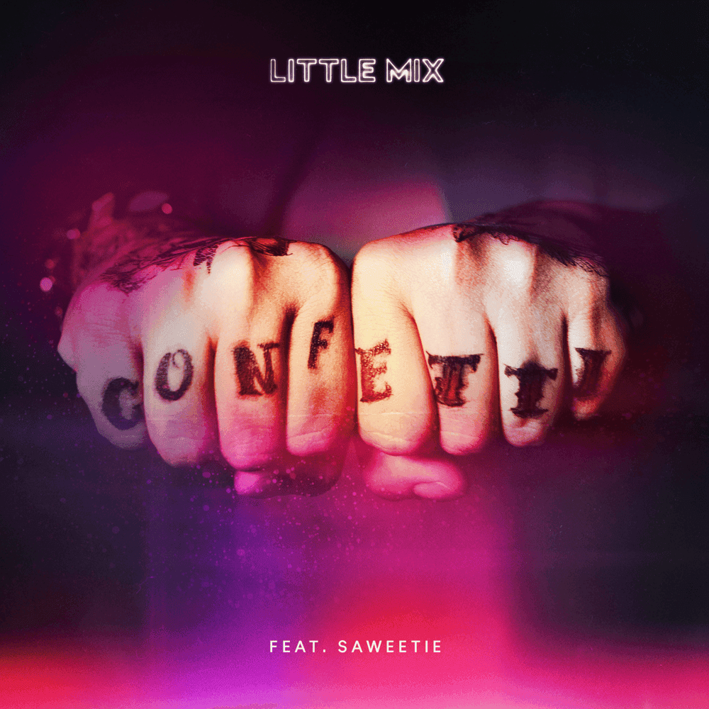Album cover art for "Confetti (Remix)" by Little Mix & Saweetie