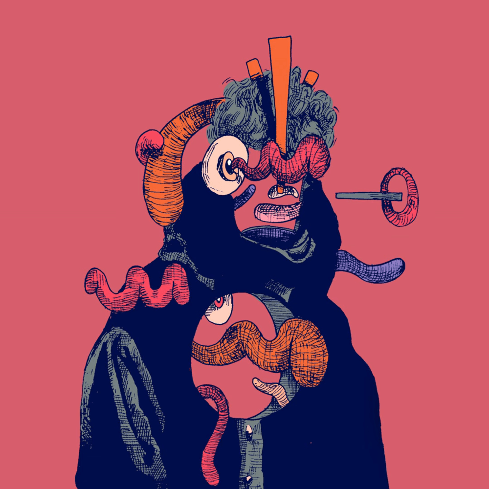 Album cover art for "Uh Huh!" by Quadeca