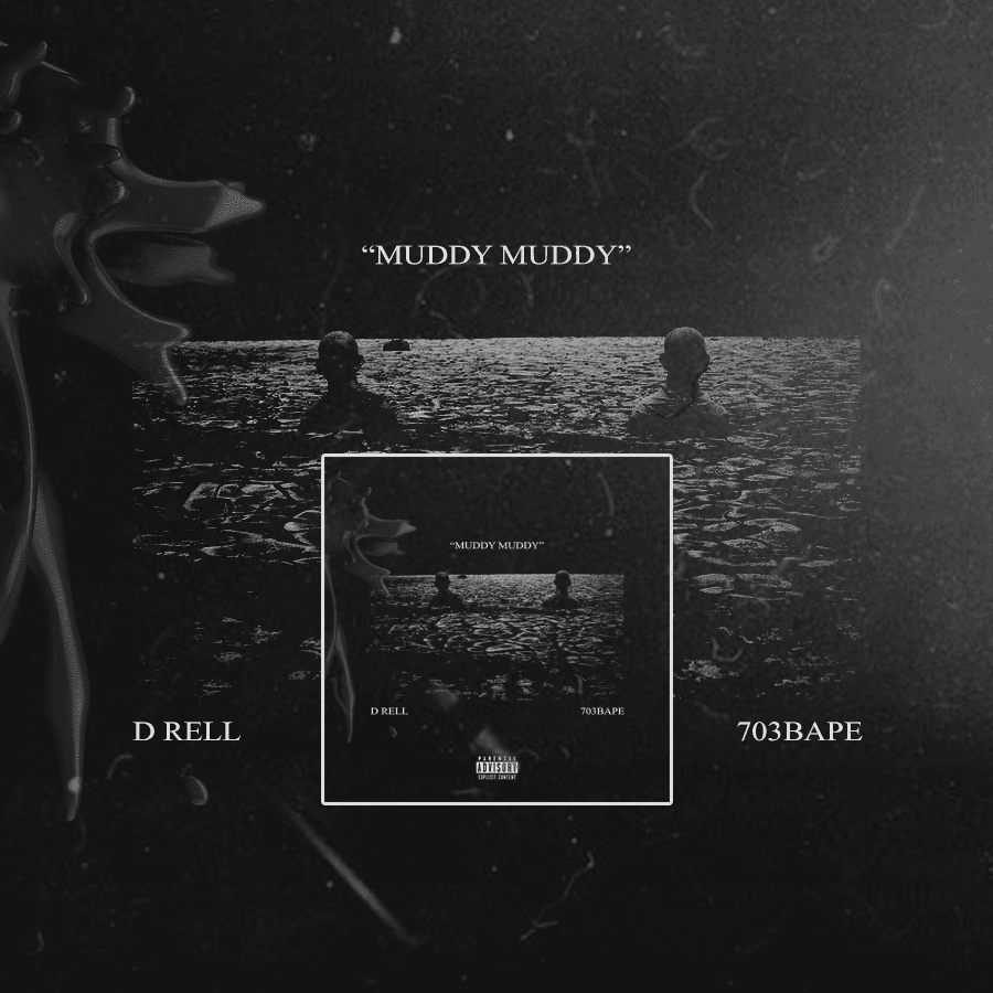 Album cover art for "MUDDY MUDDY" by D RELL & HoodRichBape