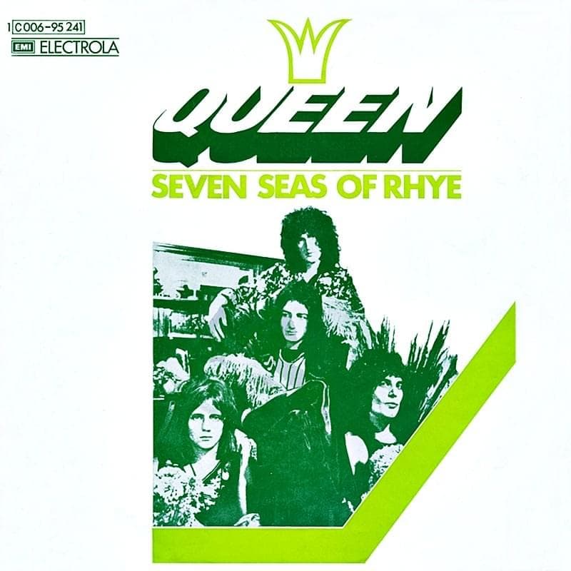 Album cover art for "Seven Seas of Rhye" by Queen