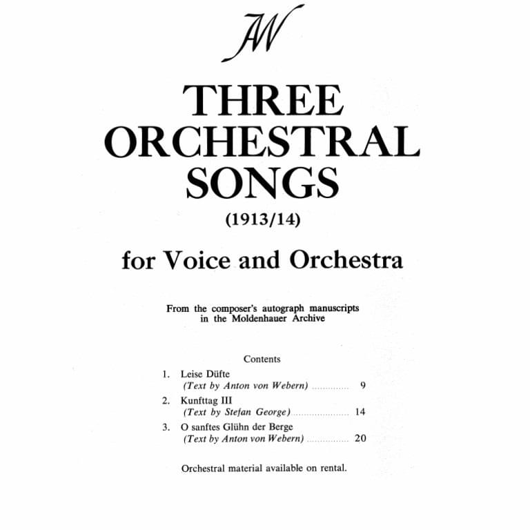 Drei Orchesterlieder